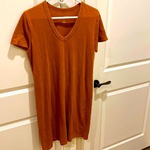 Burnt Orange T-Shirt Dress